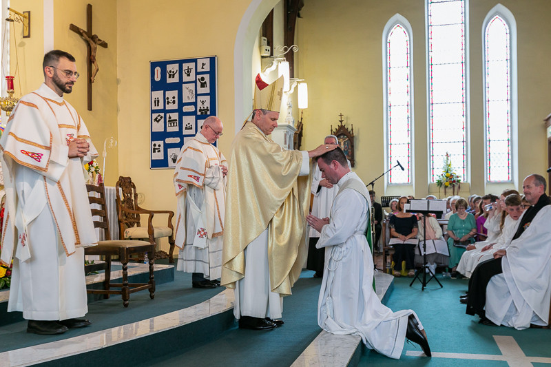 The Ordination to Priesthood of Fr Ronan Sheehan at St. John the Baptist Church, Newcestown, by BIshop Fintan Gavin, Bishop of Cork and Ross. (Photo: Peter Pietrzak)